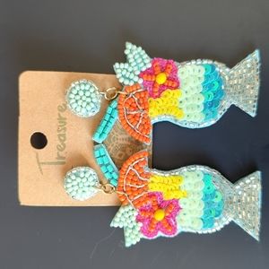 Fun cocktail beaded earrings